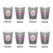 Bohemian Art Shot Glass - White - Set of 4 - APPROVAL