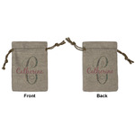 Bohemian Art Small Burlap Gift Bag - Front & Back (Personalized)