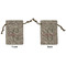 Bohemian Art Small Burlap Gift Bag - Front and Back