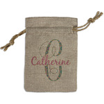 Bohemian Art Small Burlap Gift Bag - Front (Personalized)