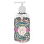 Bohemian Art Plastic Soap / Lotion Dispenser (8 oz - Small - White) (Personalized)