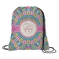 Bohemian Art Drawstring Backpack - Medium (Personalized)