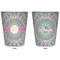 Bohemian Art Trash Can White - Front and Back - Apvl