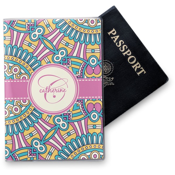 Custom Bohemian Art Vinyl Passport Holder (Personalized)