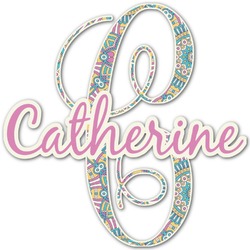 Bohemian Art Name & Initial Decal - Up to 9"x9" (Personalized)