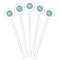 Bohemian Art White Plastic 5.5" Stir Stick - Fan View