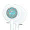 Bohemian Art White Plastic 5.5" Stir Stick - Single Sided - Round - Front & Back