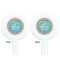 Bohemian Art White Plastic 7" Stir Stick - Double Sided - Round - Front & Back