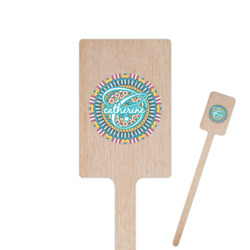 Bohemian Art 6.25" Rectangle Wooden Stir Sticks - Double Sided (Personalized)