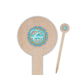 Bohemian Art Round Wooden Food Picks (Personalized)