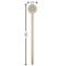 Bohemian Art Wooden 7.5" Stir Stick - Round - Dimensions