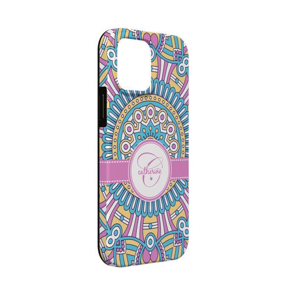 Custom Bohemian Art iPhone Case - Rubber Lined - iPhone 13 Mini (Personalized)