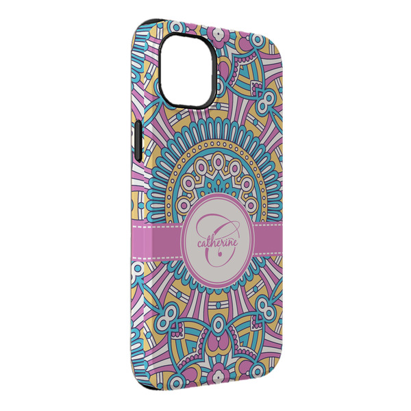 Custom Bohemian Art iPhone Case - Rubber Lined - iPhone 14 Plus (Personalized)