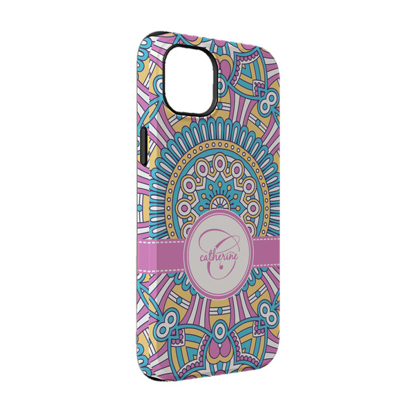 Custom Bohemian Art iPhone Case - Rubber Lined - iPhone 14 Pro (Personalized)