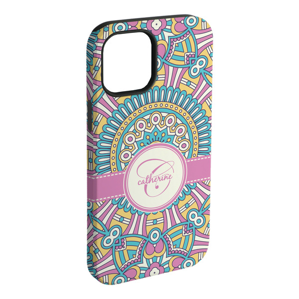 Custom Bohemian Art iPhone Case - Rubber Lined - iPhone 15 Plus (Personalized)