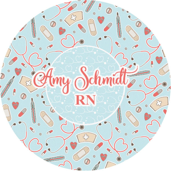 Custom Nurse Multipurpose Round Labels - 1" (Personalized)