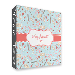 Nurse 3 Ring Binder - Full Wrap - 2" (Personalized)