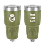 Nurse 30 oz Stainless Steel Tumbler - Olive - Double-Sided (Personalized)