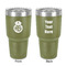 Nurse 30 oz Stainless Steel Ringneck Tumbler - Olive - Double Sided - Front & Back