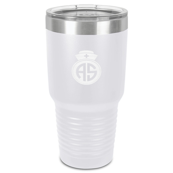 Custom Nurse 30 oz Stainless Steel Tumbler - White - Single-Sided (Personalized)