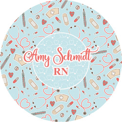 Nurse Multipurpose Round Labels - 5" (Personalized)