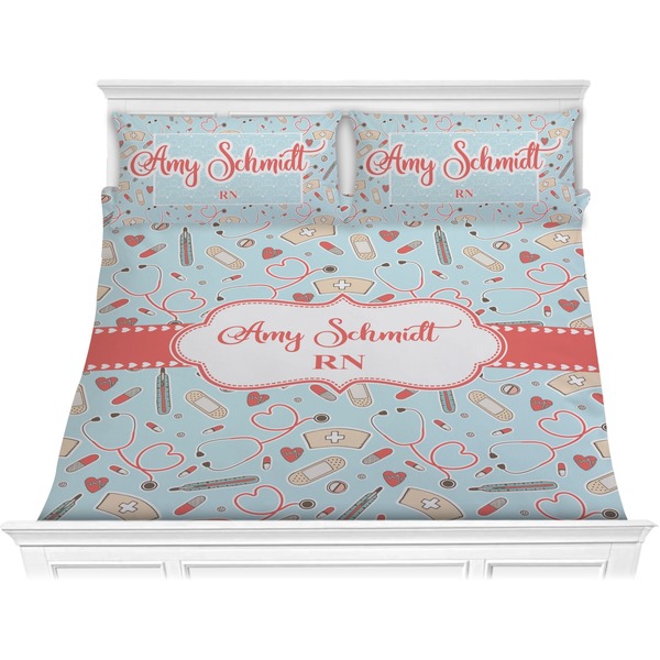 Custom Nurse Comforter Set - King (Personalized)