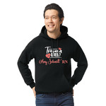 Nurse Hoodie - Black - Medium (Personalized)