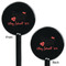 Nurse Black Plastic 5.5" Stir Stick - Double Sided - Round - Front & Back