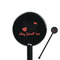 Nurse Black Plastic 5.5" Stir Stick - Round - Closeup