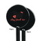 Nurse Black Plastic 5.5" Stir Stick - Single Sided - Round - Front & Back