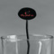 Nurse Black Plastic 7" Stir Stick - Oval - Main