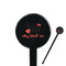 Nurse Black Plastic 7" Stir Stick - Round - Closeup