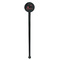 Nurse Black Plastic 7" Stir Stick - Round - Single Stick