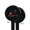 Nurse Black Plastic 7" Stir Stick - Single Sided - Round - Front & Back