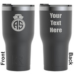 Nurse RTIC Tumbler - Black - Engraved Front & Back (Personalized)