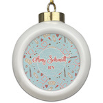 Nurse Ceramic Ball Ornament (Personalized)