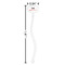 Nurse Clear Plastic 7" Stir Stick - Oval - Dimensions