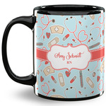 Nurse 11 Oz Coffee Mug - Black (Personalized)