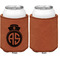 Nurse Cognac Leatherette Can Sleeve - Single Sided Front and Back