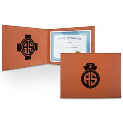 Nurse Leatherette Certificate Holder - Front and Inside (Personalized)