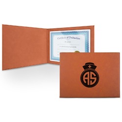 Nurse Leatherette Certificate Holder - Front (Personalized)