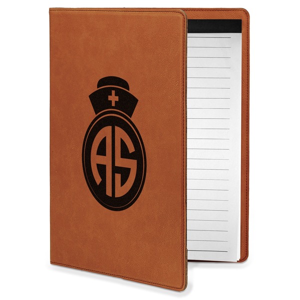 Custom Nurse Leatherette Portfolio with Notepad - Small - Single Sided (Personalized)