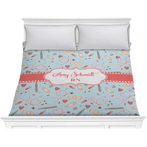 Custom Nurse Comforter - King (Personalized)