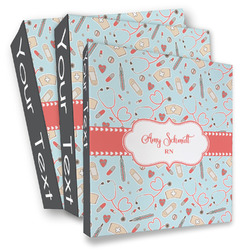 Nurse 3 Ring Binder - Full Wrap (Personalized)