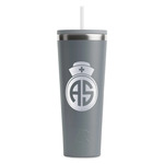 Nurse RTIC Everyday Tumbler with Straw - 28oz - Grey - Single-Sided (Personalized)