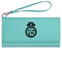 Nurse Ladies Leatherette Wallet - Laser Engraved- Teal (Personalized)