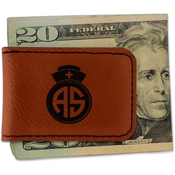 Nurse Leatherette Magnetic Money Clip - Single Sided (Personalized)
