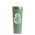 Nurse RTIC Everyday Tumbler with Straw - 28oz - Light Green - Single-Sided (Personalized)