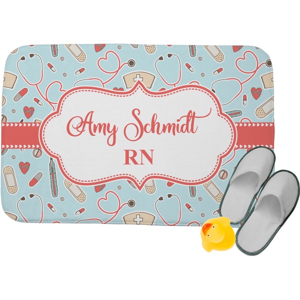 Custom Nurse Memory Foam Bath Mat - 24"x17" (Personalized)