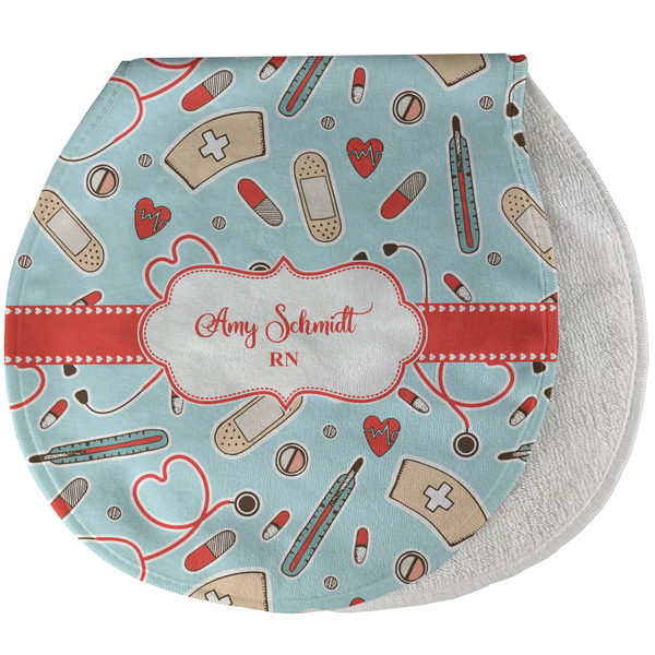 Custom Nurse Burp Pad - Velour w/ Name or Text